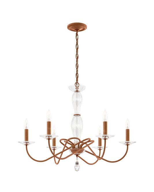 Schonbek Vx1006N-800H 6 Light Crystal Chandelier, Corten SteelBy Schonbek