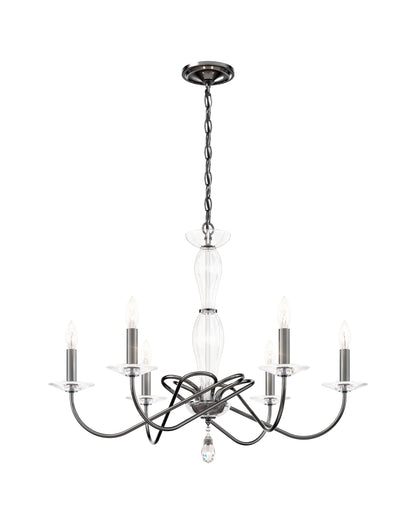 Schonbek Vx1006N-49H 6 Light Crystal Chandelier, Black PearlBy Schonbek