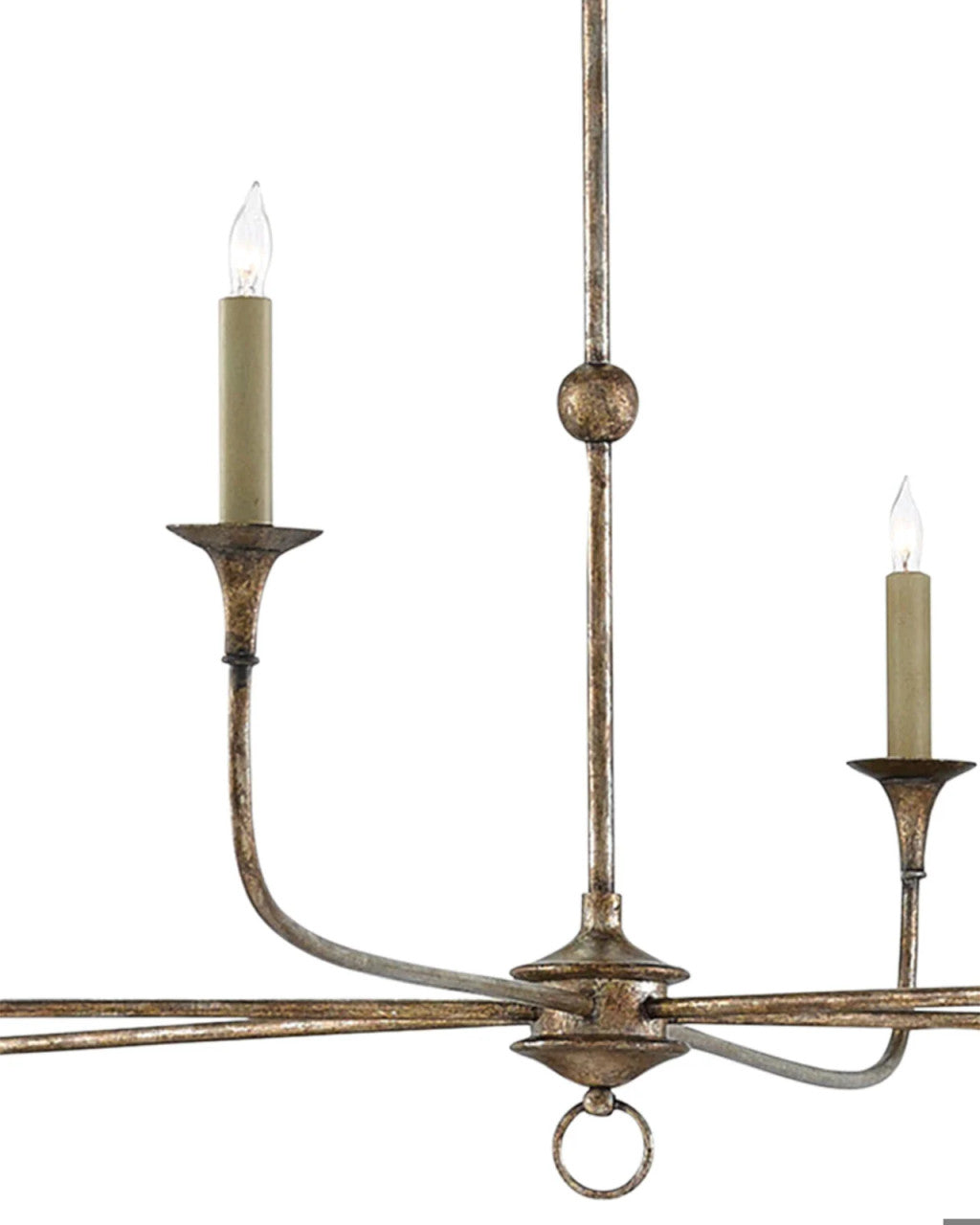 New Orleans Chandelier, 10-Light, Etruscan Gold, Clear Heritage Crystal, 28"W (3657-23H 1E500)