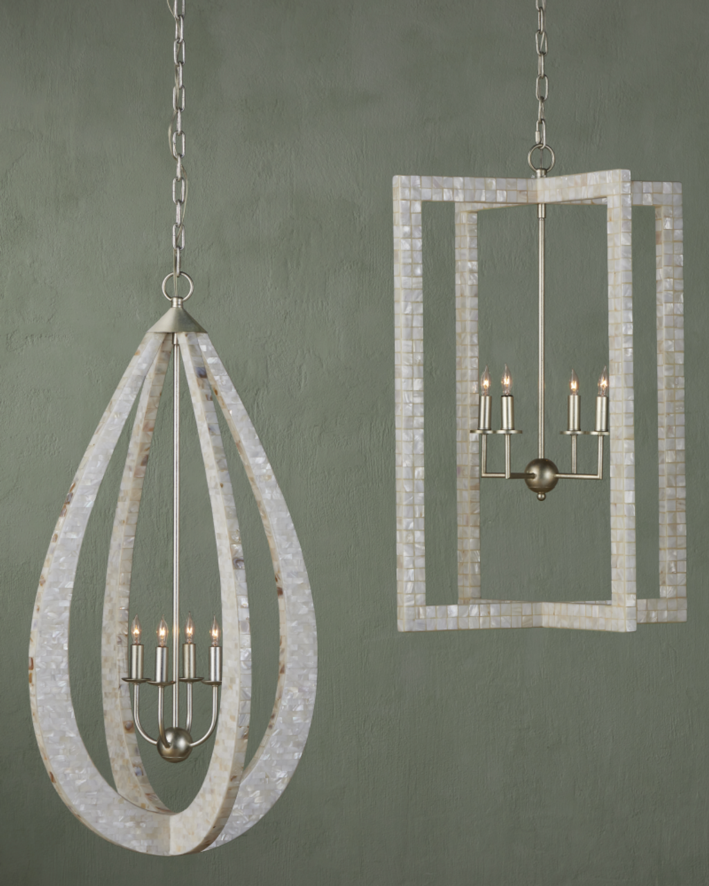 Arietta White Teardrop Chandelier
