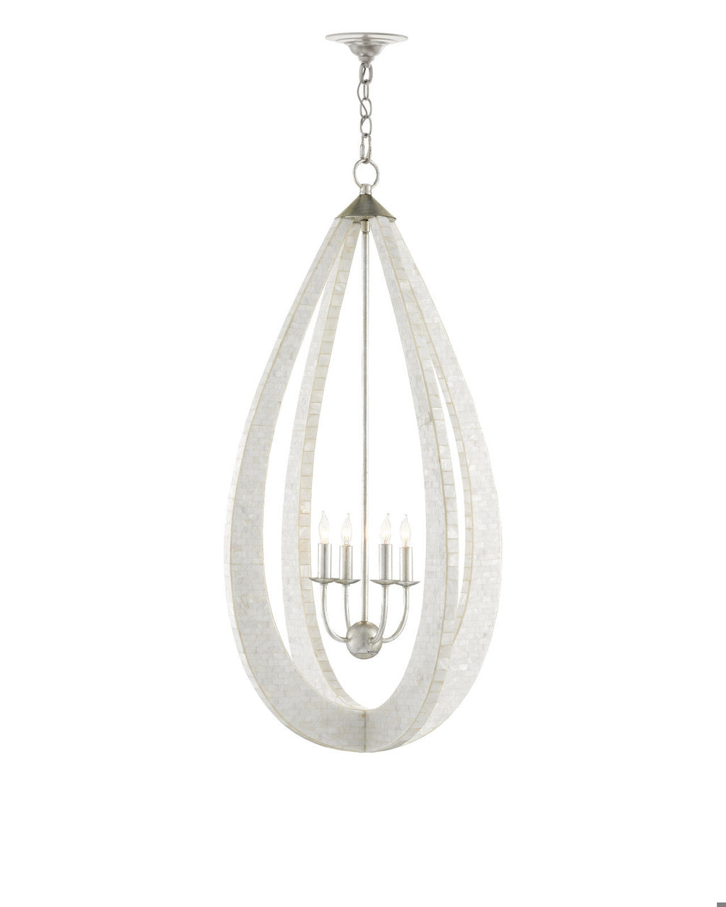 Arietta White Teardrop Chandelier
