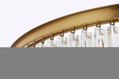Elegant Lighting 1201SR36 Sydney 42 Light 37"W Crystal Waterfall - Matte BlackBy Elegant Furniture & Lighting