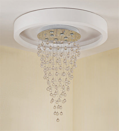 Le Tignet | Creative Large Raindrops Crystal Chandelier, 16 Bulbs, Warm LightBy Miron Demid LLC