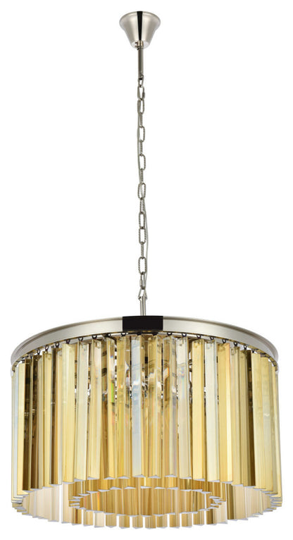 Elegant Lighting 1208D26-GT/RC Sydney 8 Light 26"W Crystal Drum - PolishedBy Elegant Furniture & Lighting
