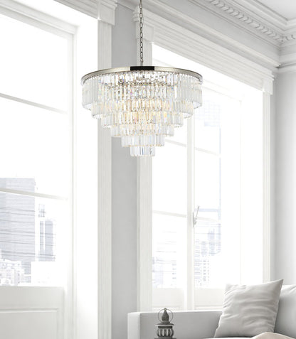 Elegant 1231D44PN/RC Sydney 33-Light Polished Nickel Chandelier ClearBy Elegant Furniture & Lighting
