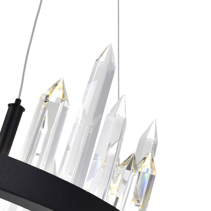 Juliette LED Chandelier With Black FinishBy CWI Lighting