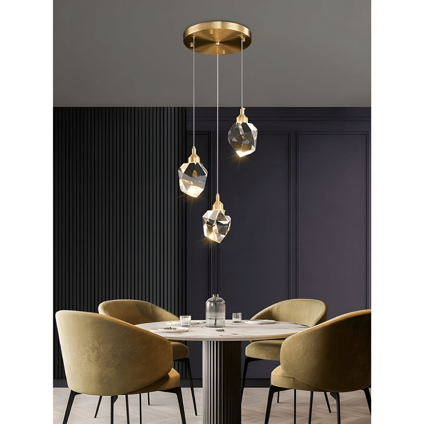 Luxury Diamond Crystal Chandelier, 14 Lights Round, DimmableBy Miron Demid LLC