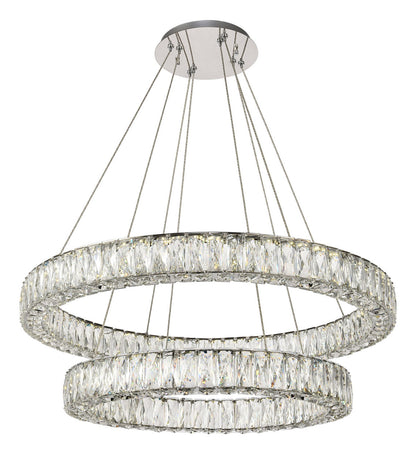 Monroe Integrated LED Chip Light Chrome ChandelierBy Elegant Furniture & Lighting
