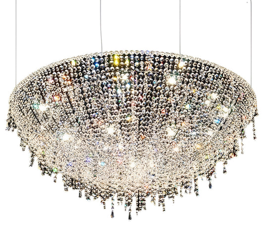 Bendejun | Luxury Brilliant Drops Crystal Chandelier, Dia23.6xh11.8", Warm LightBy Miron Demid LLC