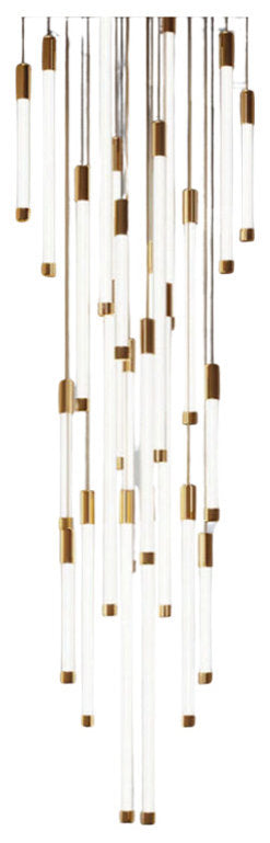 La Barra Duplex Staircase Foyer Chandelier, 26 LightsBy Morsale.com