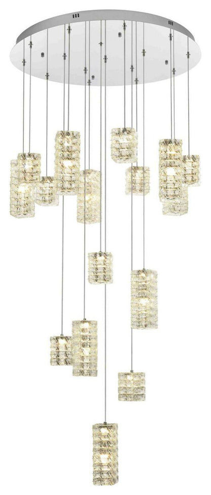 Aston 16 Light Pendant, ChromeBy Elegant Furniture & Lighting