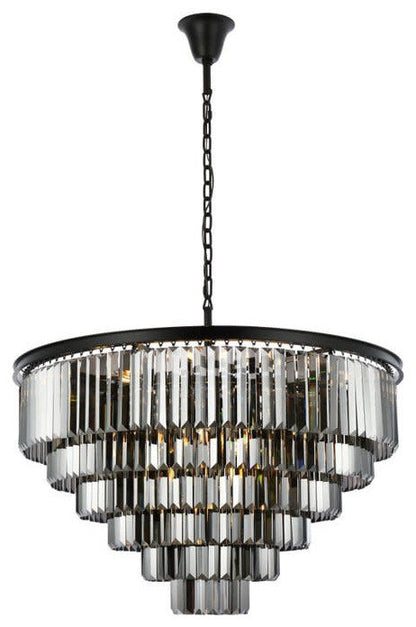 Elegant Lighting 1231D44-SS/RC Sydney 33 Light 44"W Crystal - Polished NickelBy Elegant Furniture & Lighting