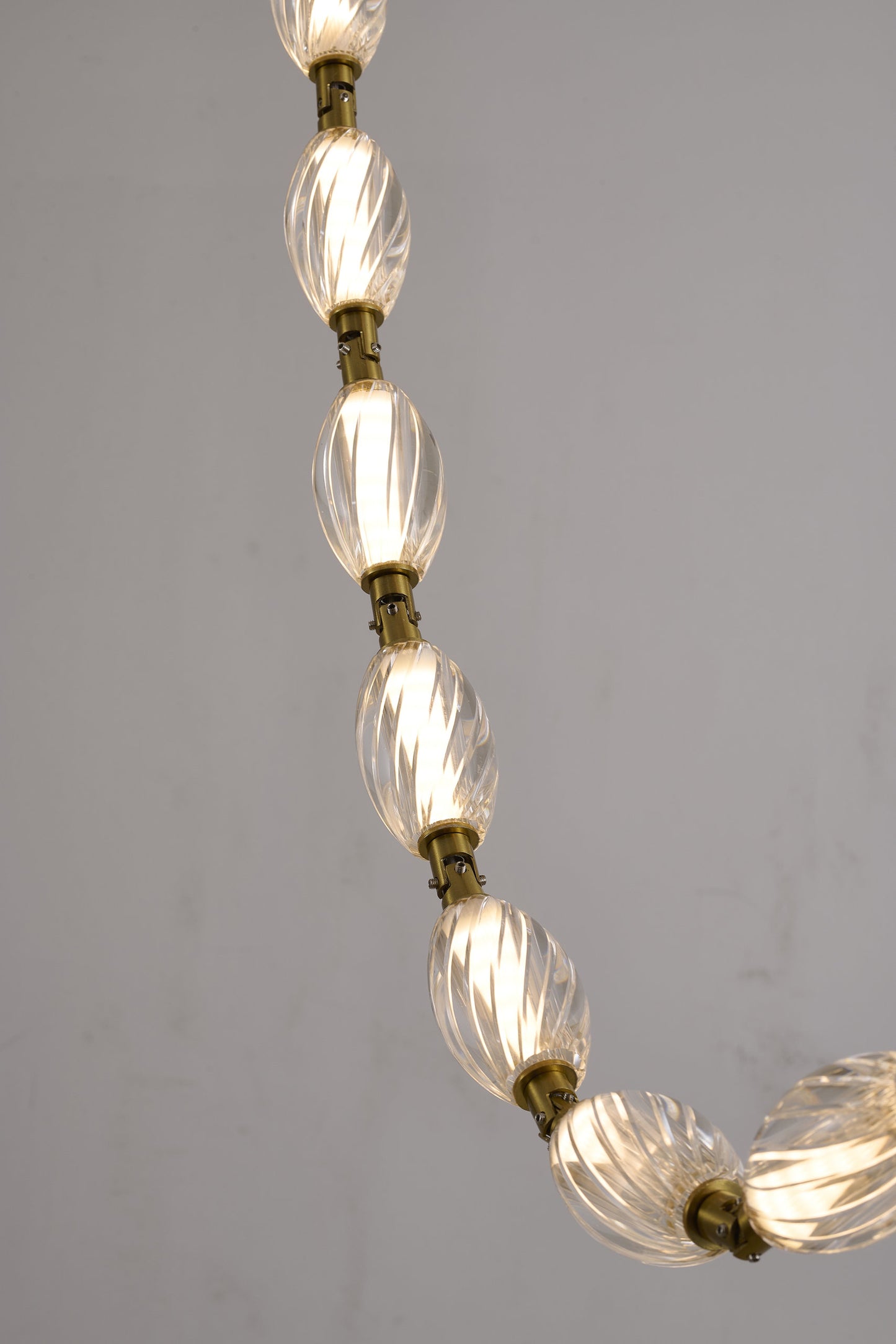 22-Light Brass LED Chandelier With Clear Crystal ShadesBy Design Living