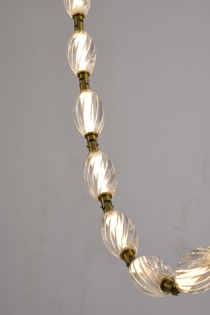 22-Light Brass LED Chandelier With Clear Crystal ShadesBy Design Living