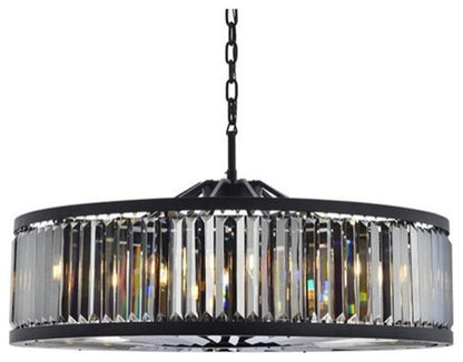 Urban Classic Chelsea 10-Light Metal Royal Cut Chandelier in Matte BlackBy Urban Classic