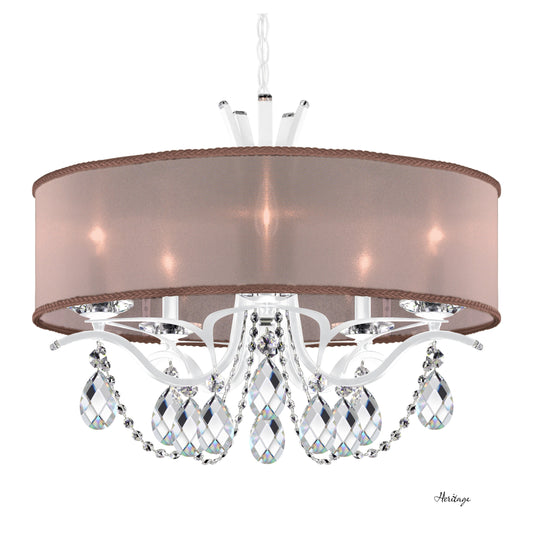 Schonbek Va8305N-06H3 5 Light Crystal Chandelier, WhiteBy Schonbek