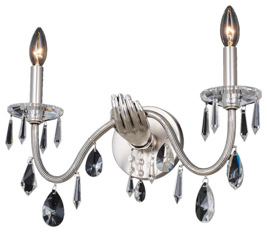 Venere 2 Light Crystal Wall SconceBy KALCO LIGHTING