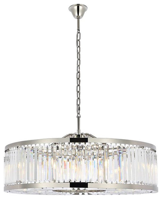Urban Classic Chelsea 10-Light Metal Royal Cut Chandelier in Polished NickelBy Urban Classic