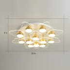 Acrylic Flower Design LED Nordic Ceiling Light Flush Mount Lighting