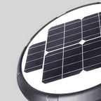 1-Light Black Outdoor LED Solar Lamp Post and Pole Street Light