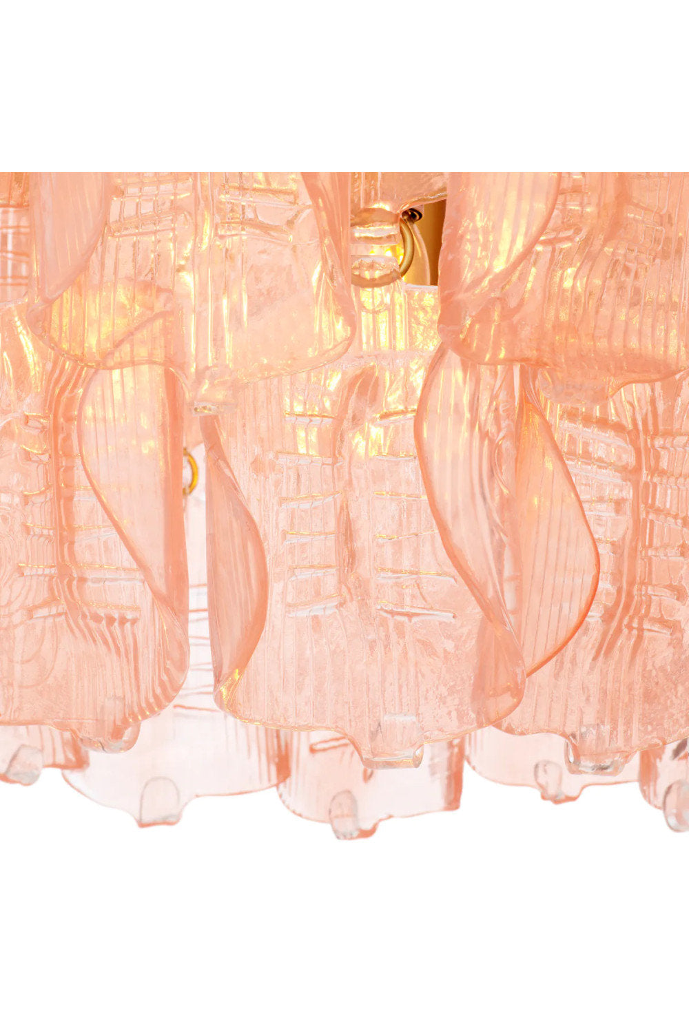 Tiered Handmade Glass Chandelier, Eichholtz Solange, PinkBy OROA - Furniture