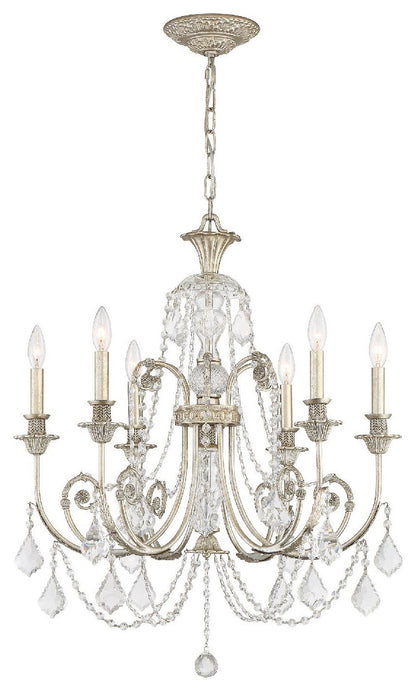 Crystorama Lighting Group 5116-CL-S Regis 6 Light 26"W Crystal - Olde SilverBy Crystorama Lighting