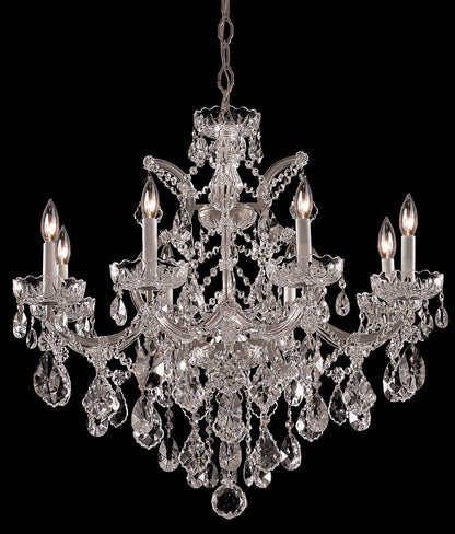 Crystorama  4409CHCLMWP  Nine Light Chandelier  Maria TheresaBy Crystorama Lighting