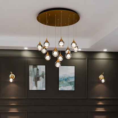 MIRODEMI? Pigna | Modern Crystal LED Chandelier with Hanging Balls, 13 LightsBy Miron Demid LLC