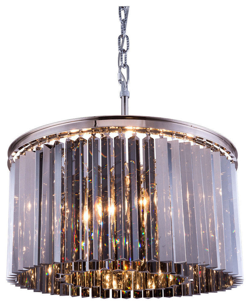 Elegant Sydney 8-Light Polished Nickel Chandelier Silver ShadeBy Urban Classic