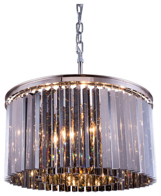Elegant Sydney 8-Light Polished Nickel Chandelier Silver ShadeBy Urban Classic
