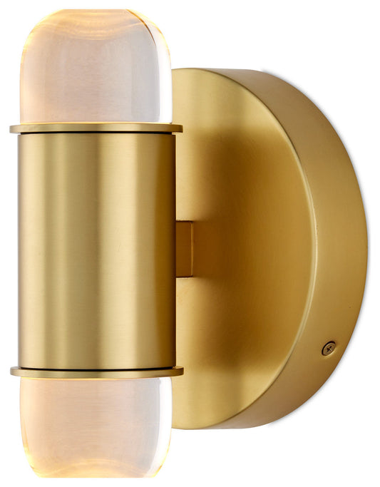 Capsule Brass Wall SconceBy Currey & Company