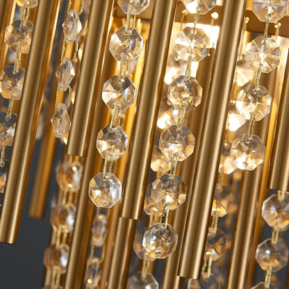 Antibes | Luxury Gold Chandelier With Crystal Balls, Cool Light, Non-DimmableBy Miron Demid LLC