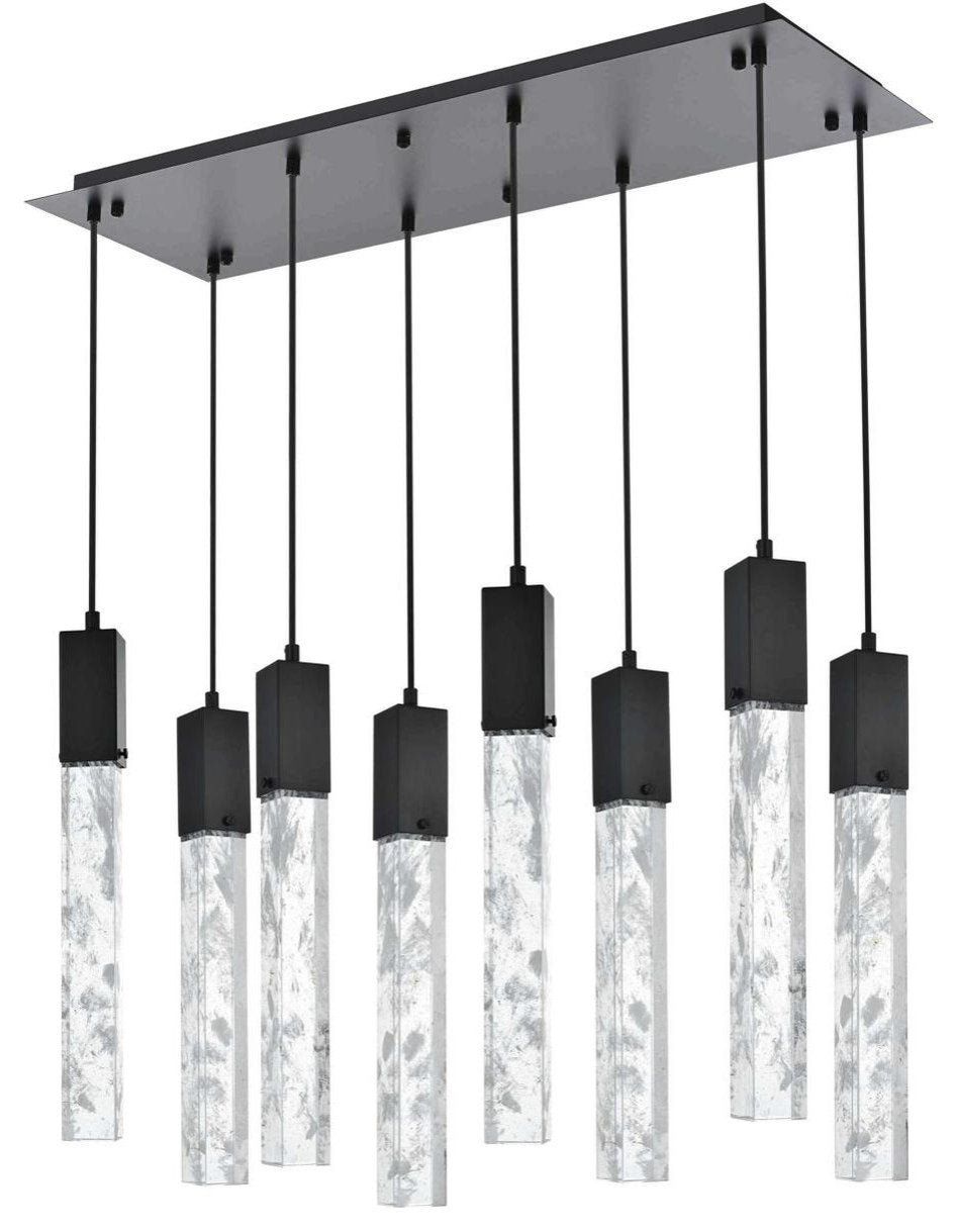 Aurora 8 Light Pendant, BlackBy Elegant Furniture & Lighting