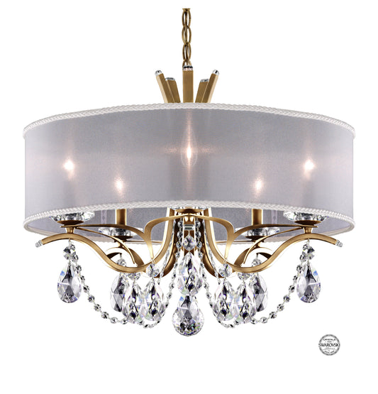 Schonbek Va8305N-22S1 5 Light Crystal Chandelier, Heirloom GoldBy Schonbek