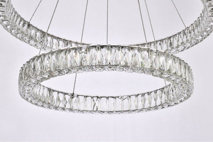 Modern Chrome 2-Light ChandelierBy Home Living