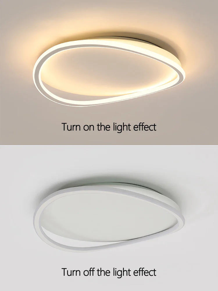 Round Master Bedroom Lamp | Nordic LED Ceiling Light for Modern Living Rooms