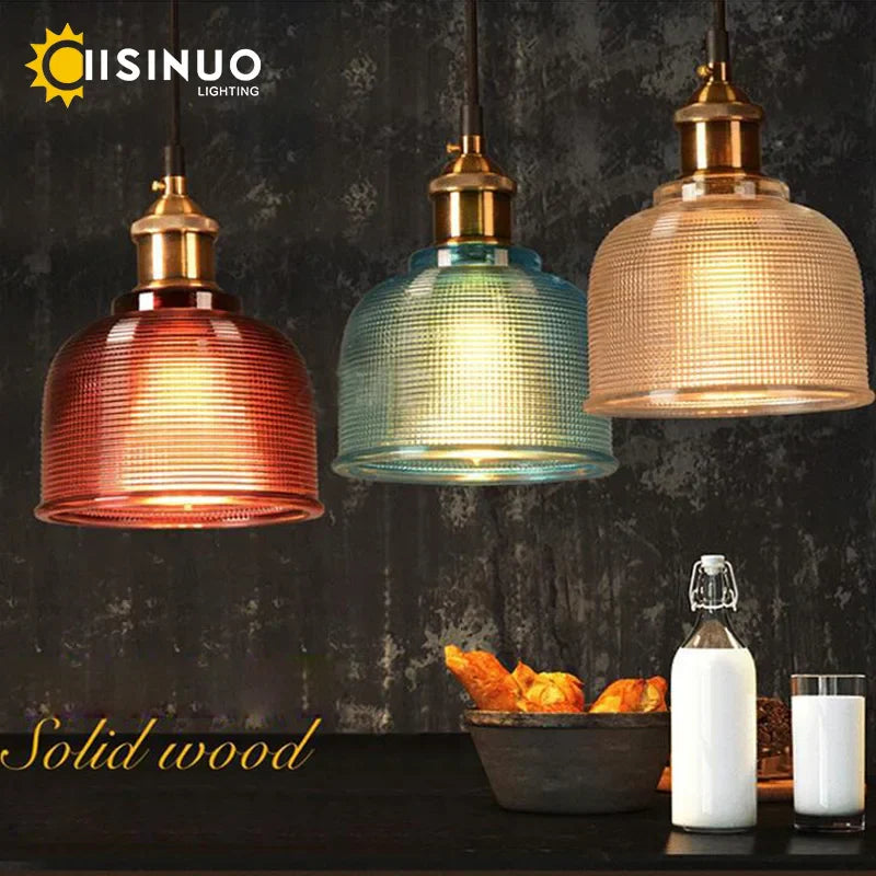 Modern E27 Glass Pendant Light by for Dining Bedroom Bar Cafe Decoration