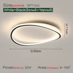 Round Master Bedroom Lamp | Nordic LED Ceiling Light for Modern Living Rooms