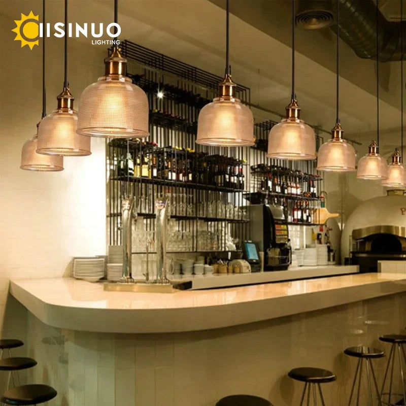 Modern E27 Glass Pendant Light by for Dining Bedroom Bar Cafe Decoration