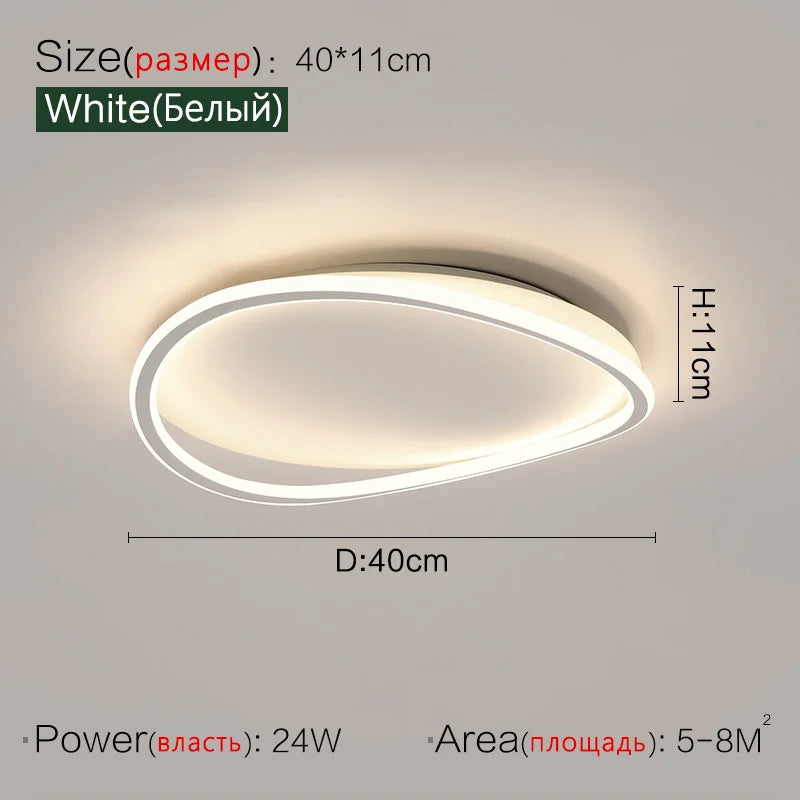 Round Master Bedroom Lamp | Nordic LED Ceiling Light for Modern Living Rooms