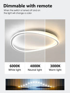 Round Master Bedroom Lamp | Nordic LED Ceiling Light for Modern Living Rooms