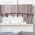 Aerial Chandelier, LED, Matte Black, 50"W (700ARL55B-LED930 70P9D5M)