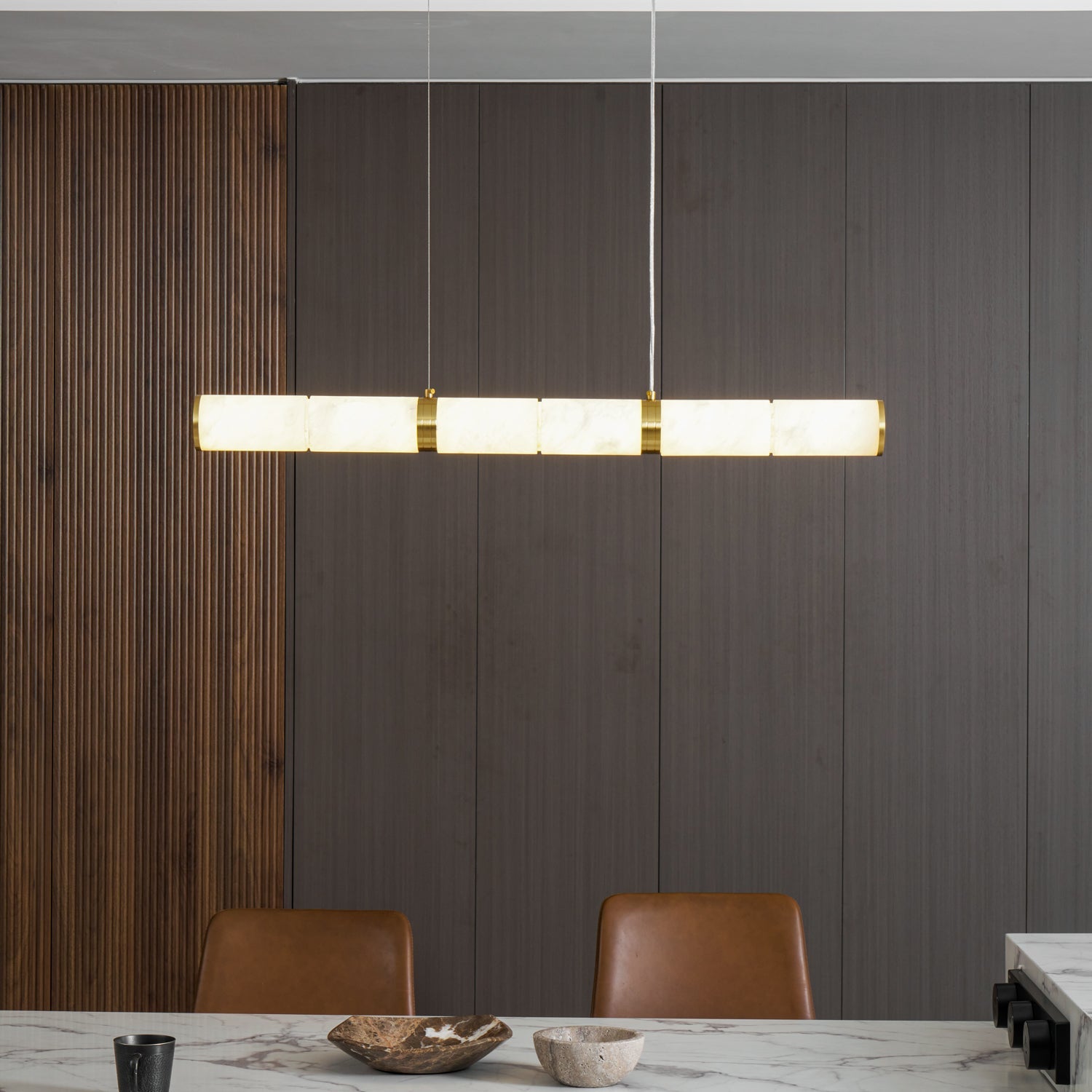 Alabaster Beam Pendant Light