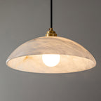 Alabaster Dome Swag Pendant Lamp