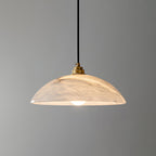 Alabaster Dome Swag Pendant Lamp