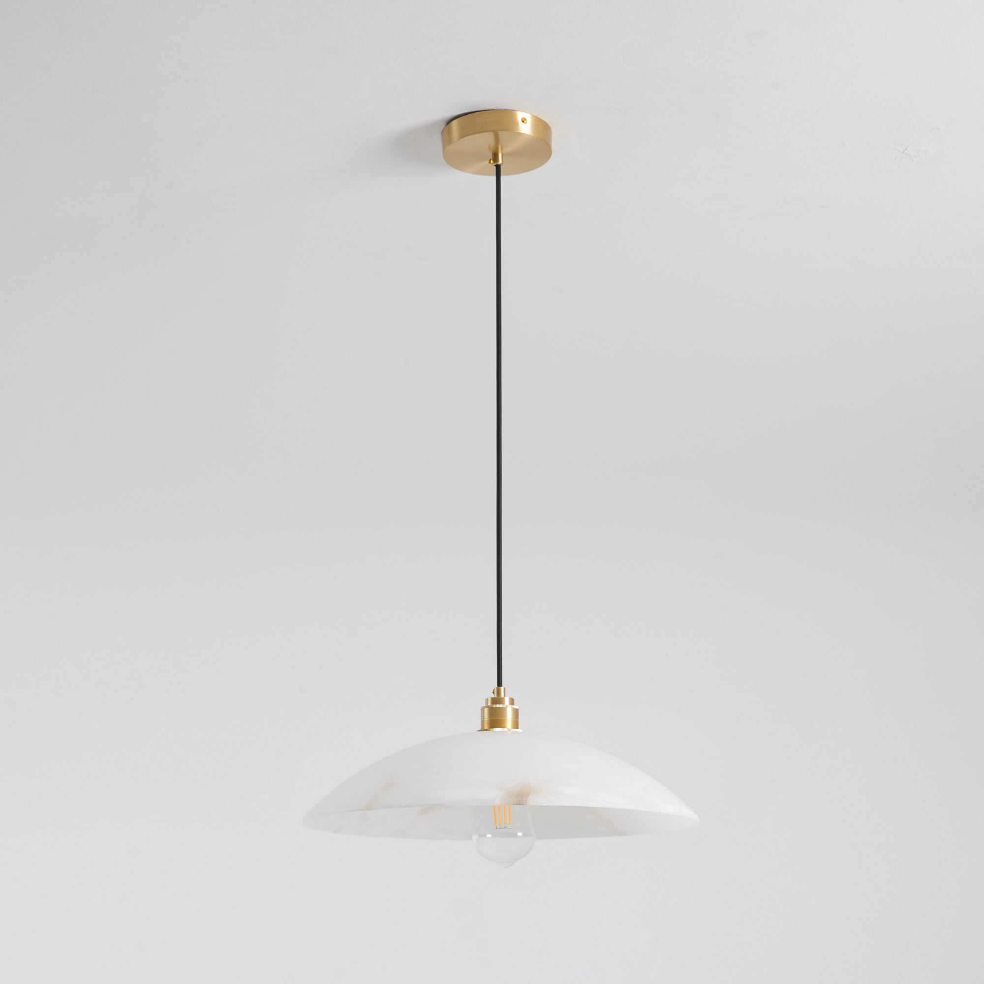 Alabaster Dome Swag Pendant Lamp