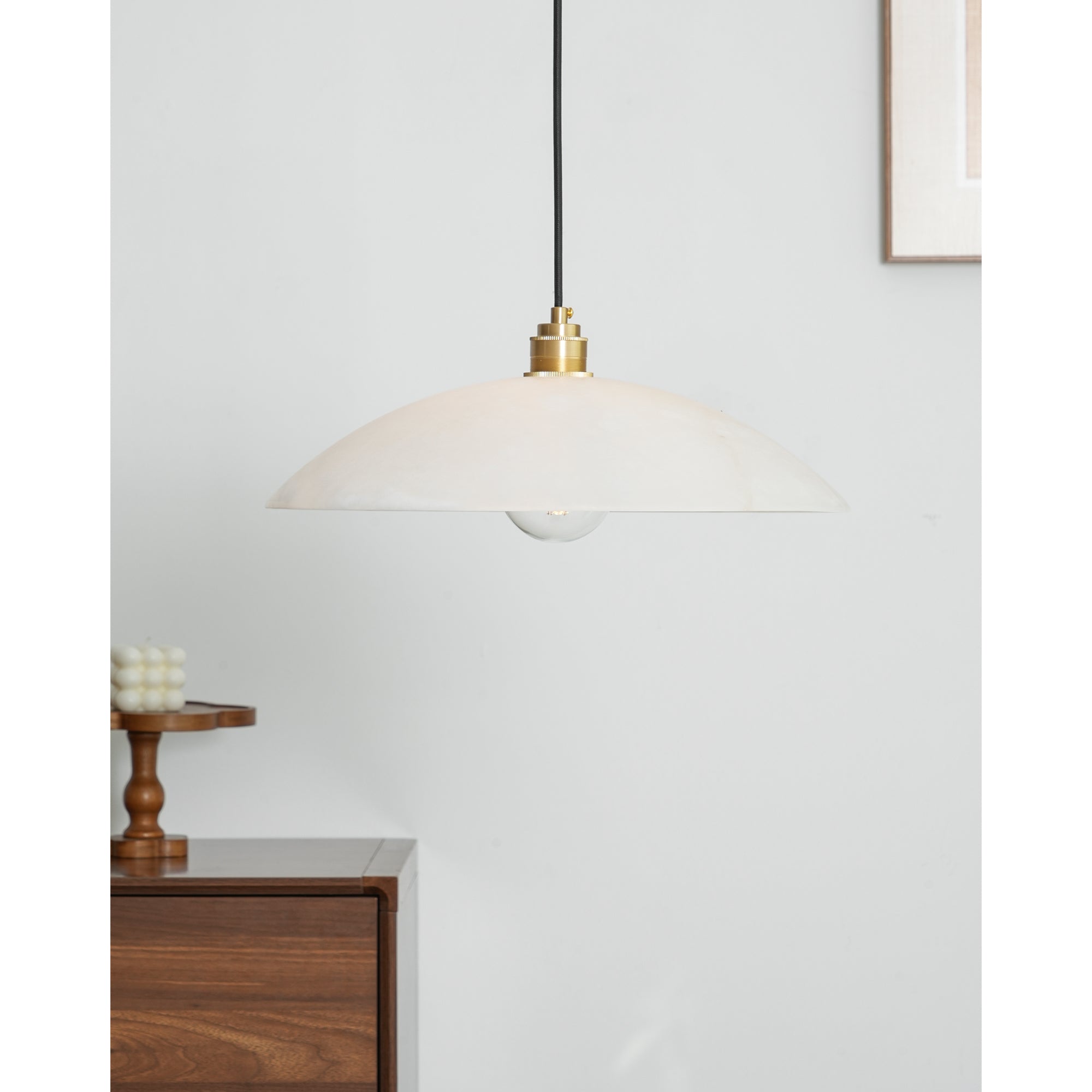 Alabaster Dome Swag Pendant Lamp