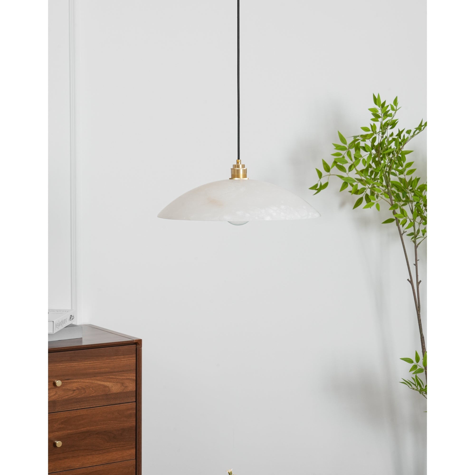 Alabaster Dome Swag Pendant Lamp
