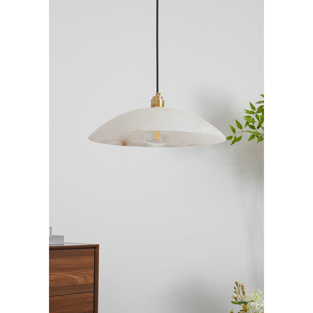 Alabaster Dome Swag Pendant Lamp
