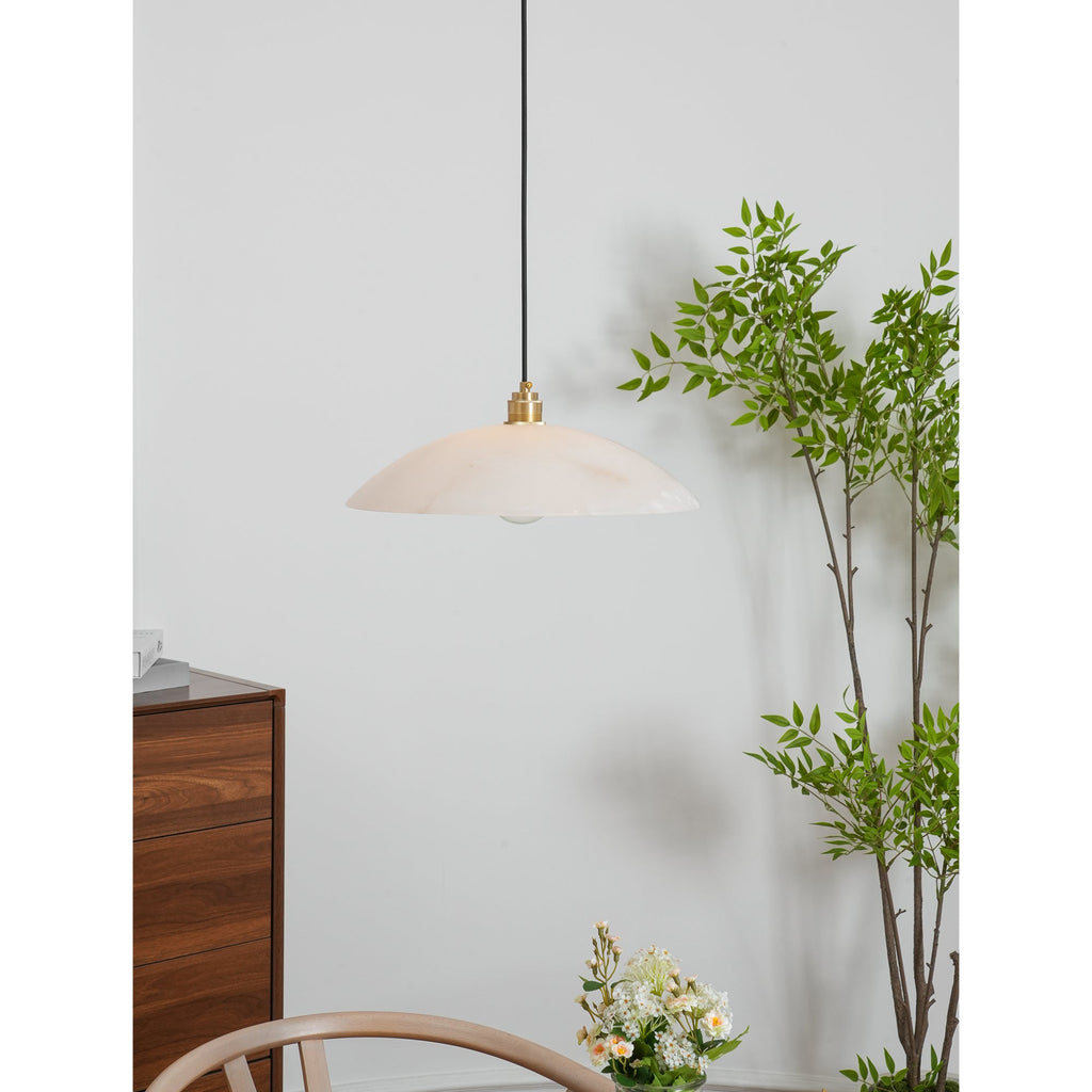 Alabaster Dome Swag Pendant Lamp